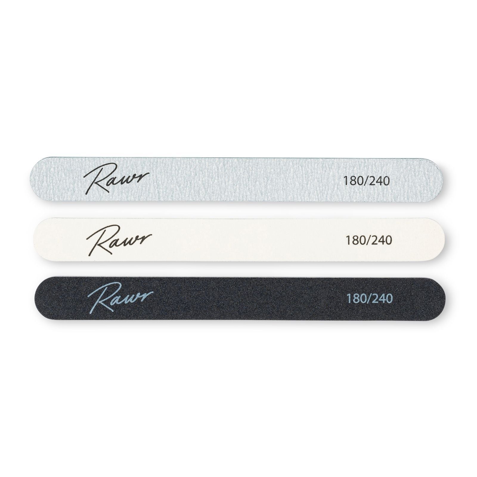 Professional Nail File Set 180/240 Grit (Pack Of 3)