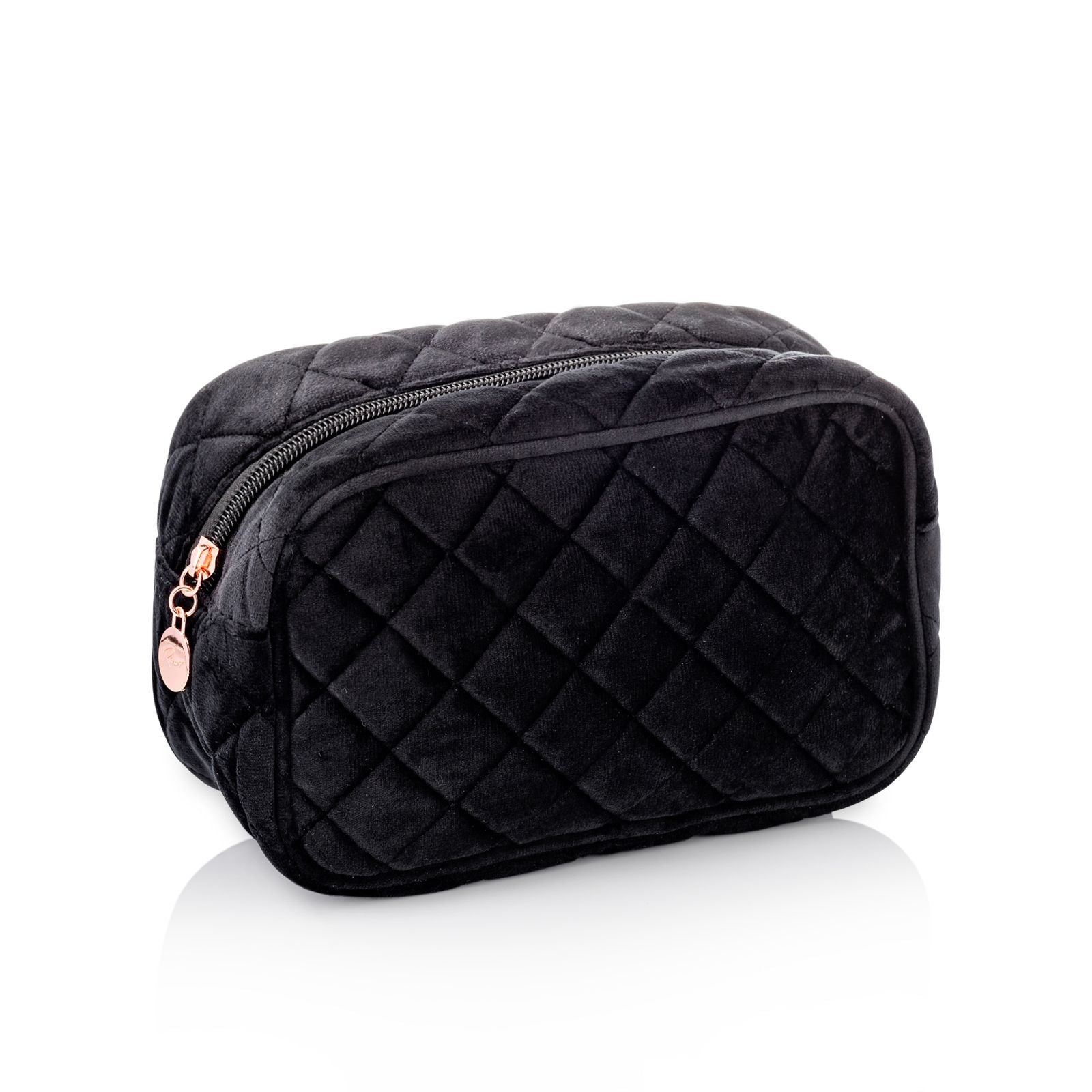 Quilted Vanity Bag - Black (20x12x8.5cm)