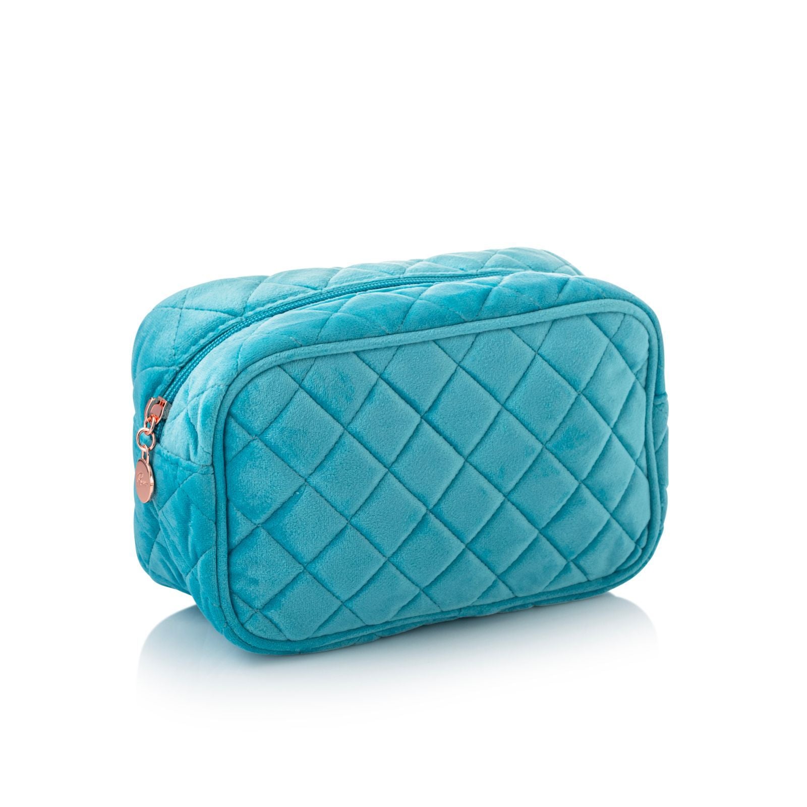 Quilted Vanity Bag - Blue (20x12x8.5cm)