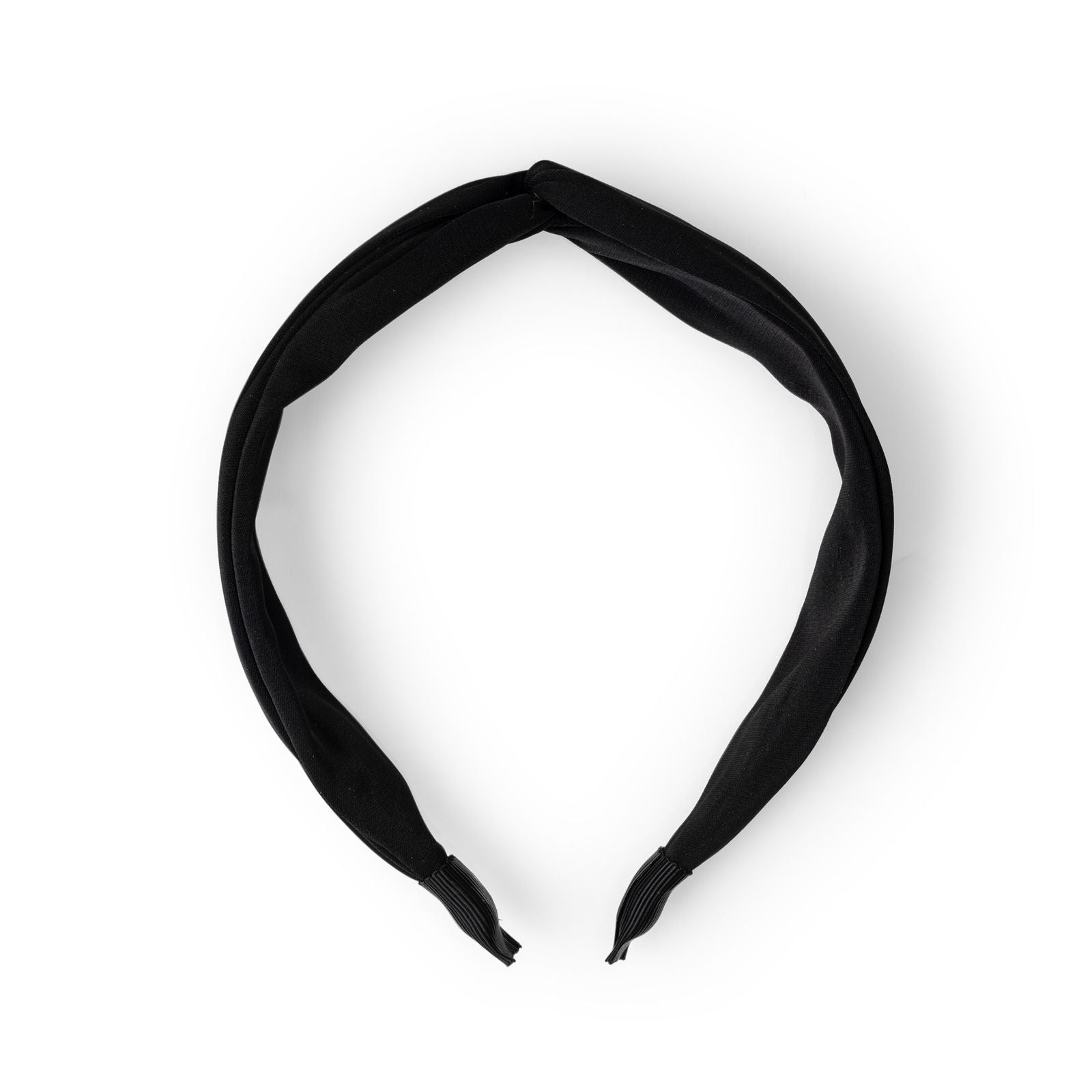 Satin Knotted Headband - Black