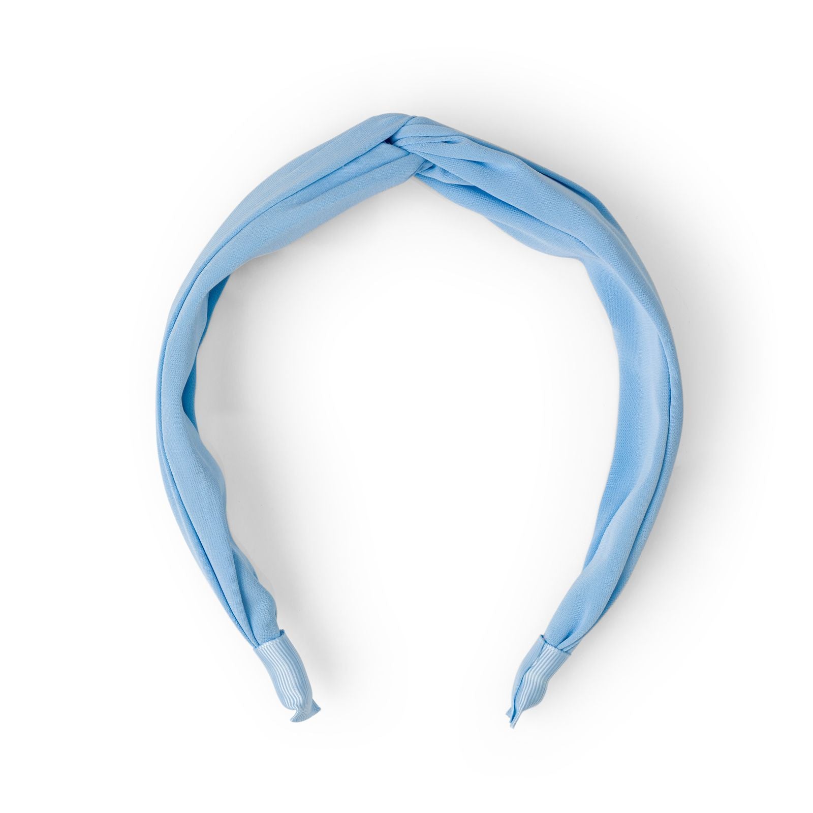 Satin Knotted Headband - Blue