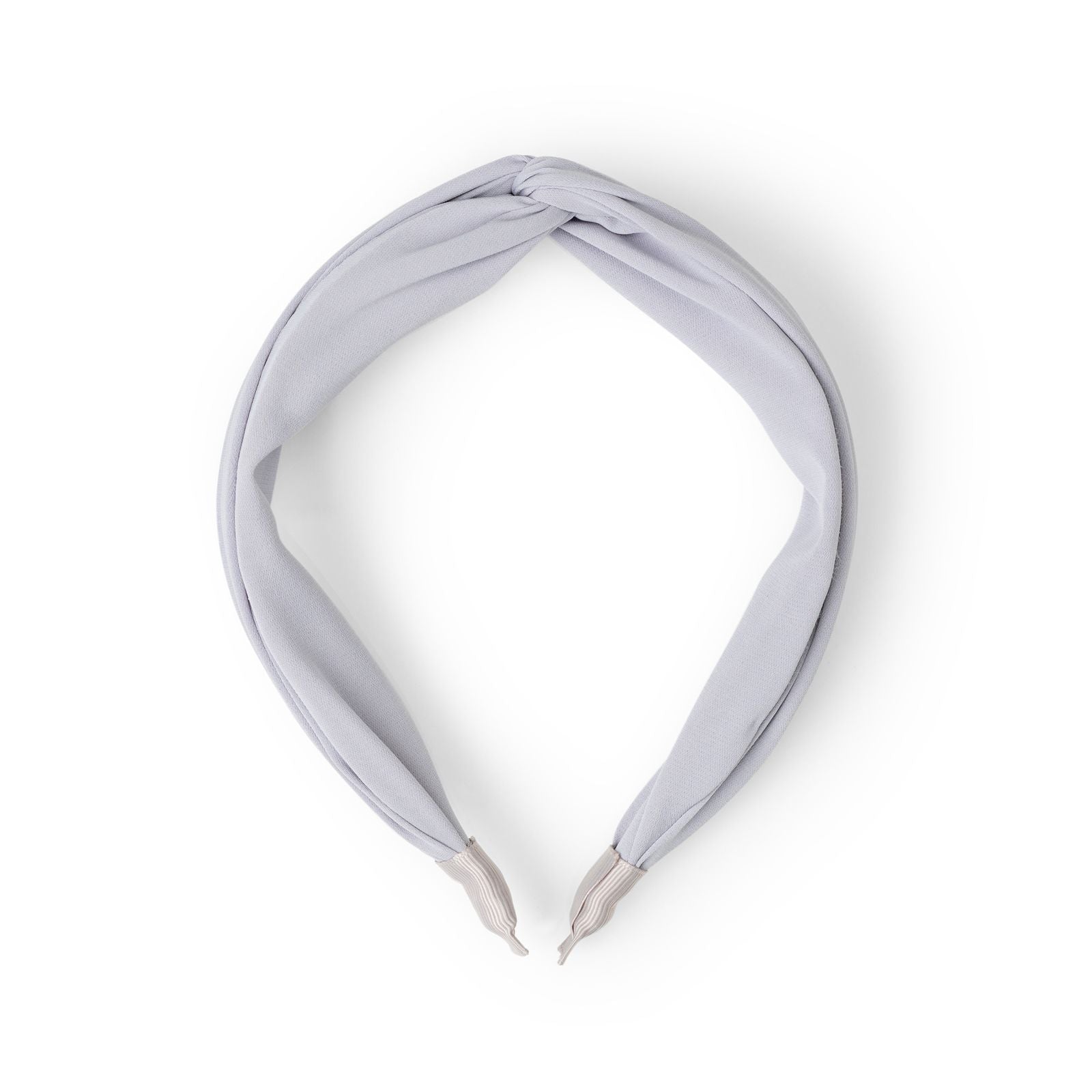 Satin Knotted Headband - Grey