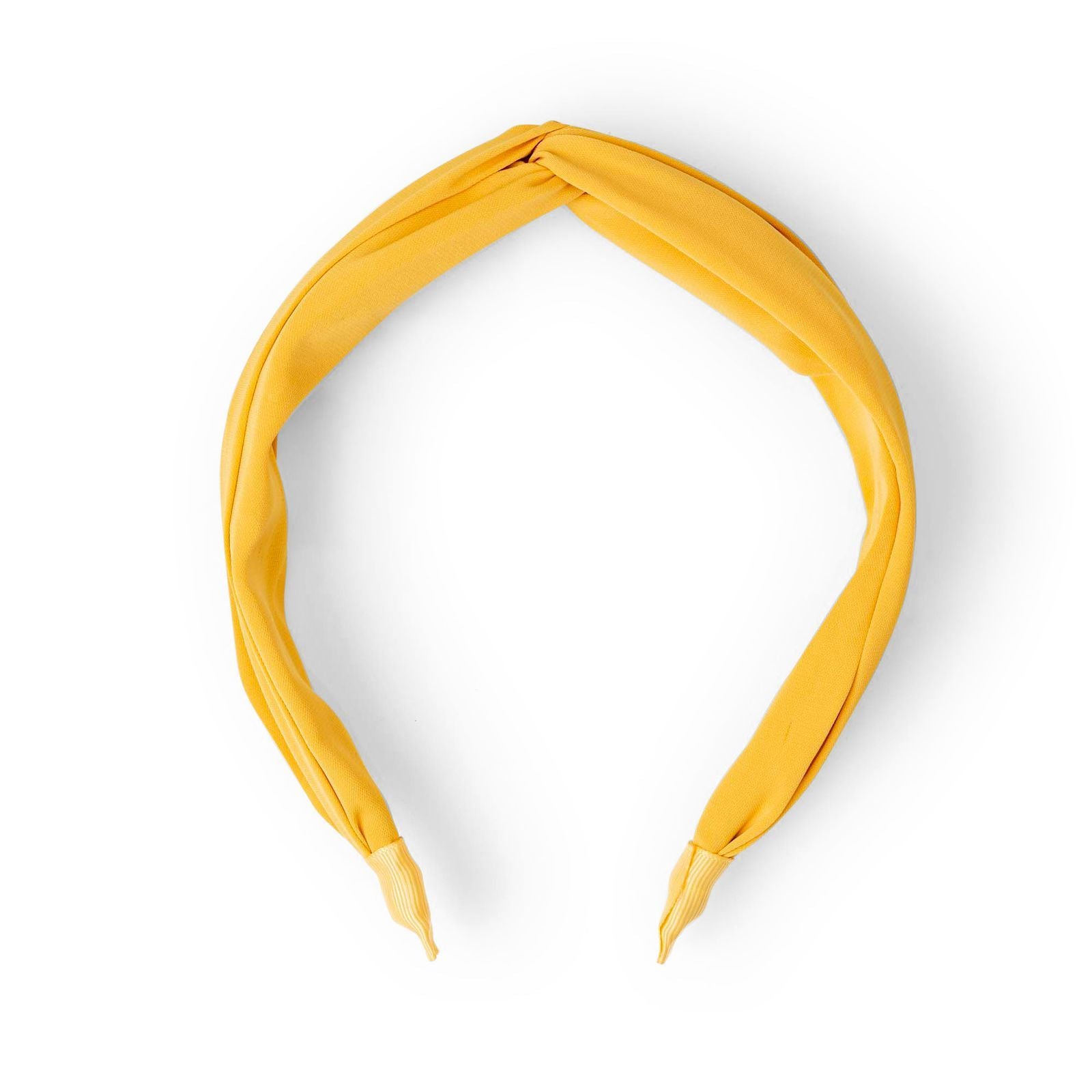 Satin Knotted Headband - Yellow