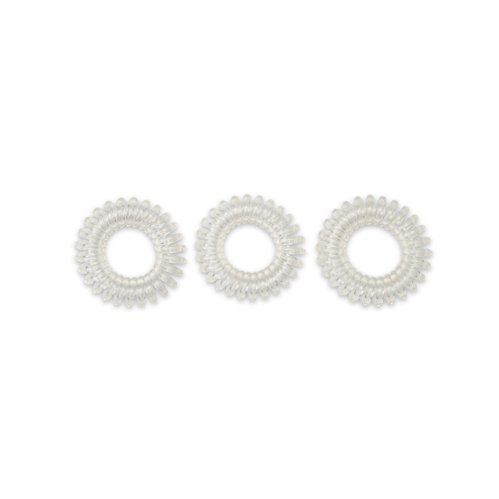 Spiral Hair Bobbles - Clear (Pack Of 3)